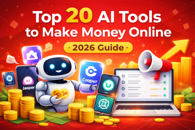 Read more about the article Top 20 AI Tools to Make Money Online (2026 Guide)