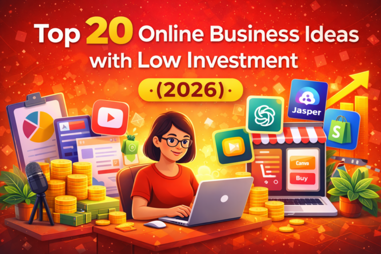 Read more about the article Top 20 Online Business Ideas with Low Investment (2026)