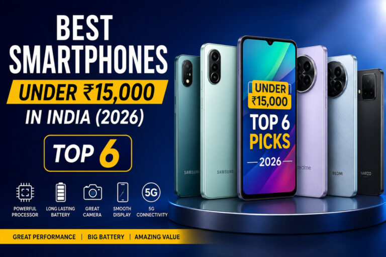 Read more about the article Best Smartphones Under ₹15,000 in India (2026) – Top 6 Compared